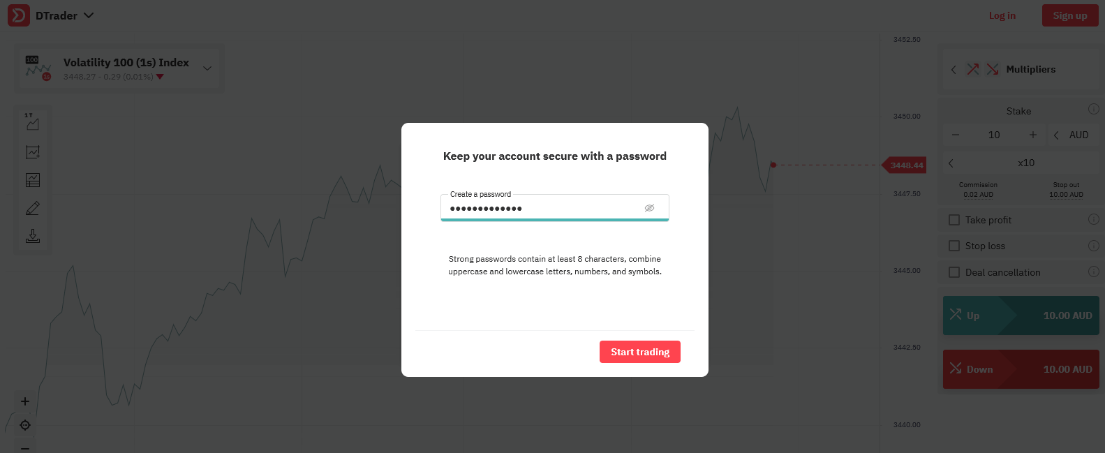 Ինչպես գրանցվել և առևտուր անել երկուական ընտրանքներով Deriv-ում