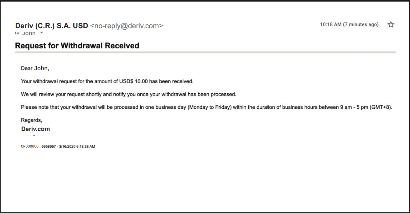 Momwe Mungatulutsire ndi Kupanga Deposit Money ku Deriv