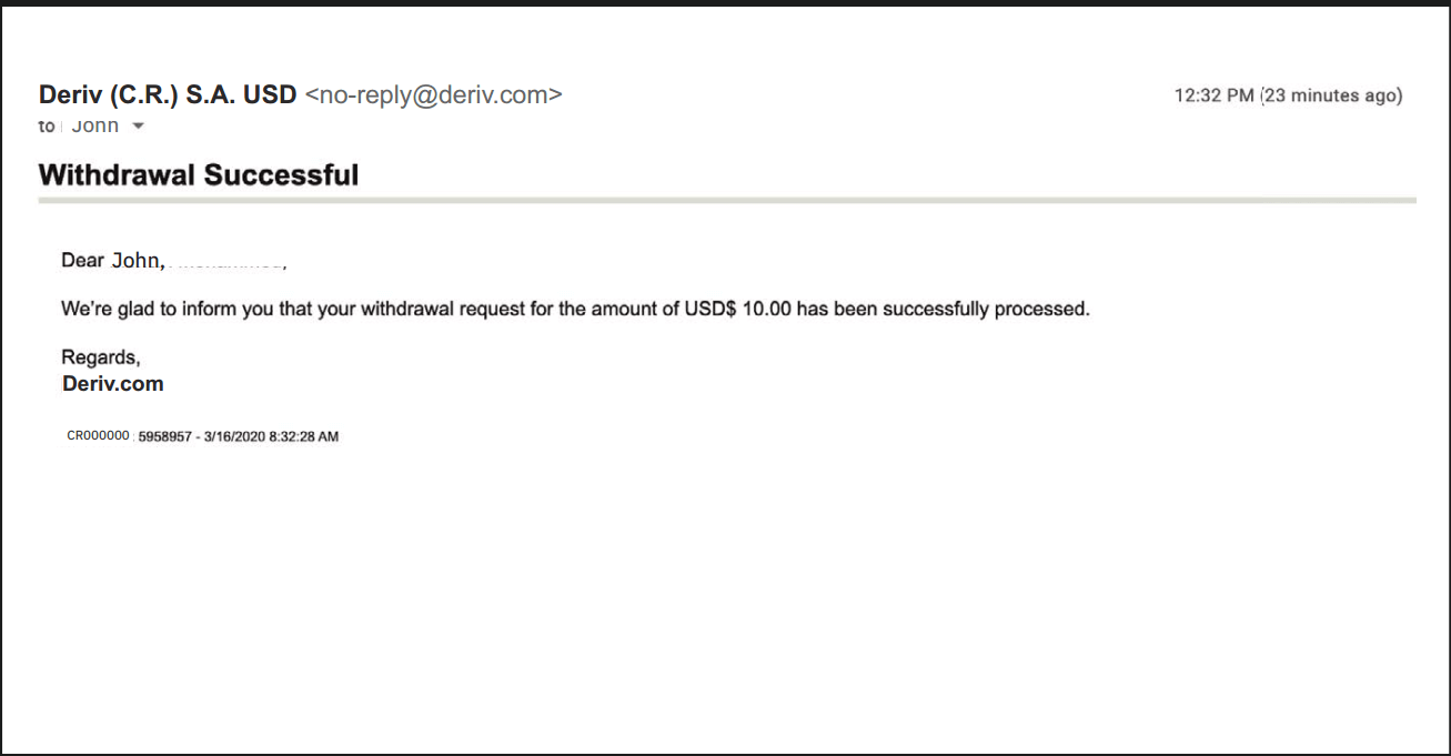 Momwe Mungatulutsire ndi Kupanga Deposit Money ku Deriv