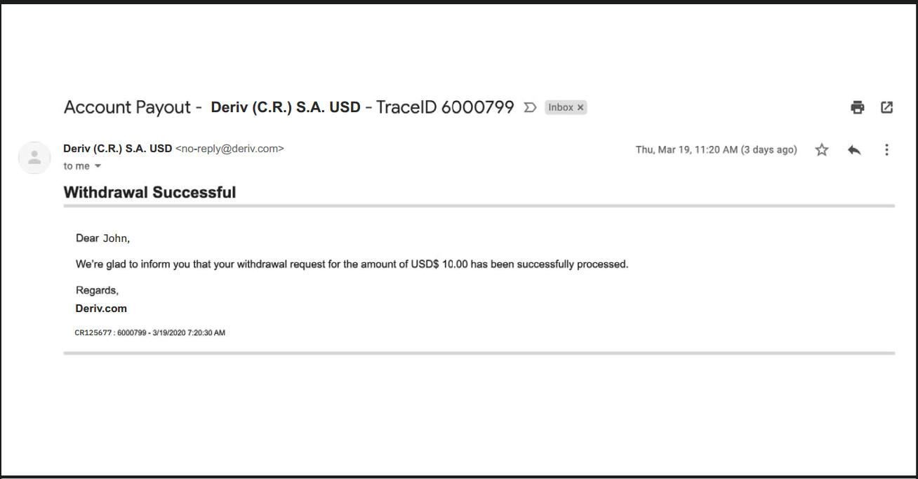 Momwe Mungatulutsire ndi Kupanga Deposit Money ku Deriv