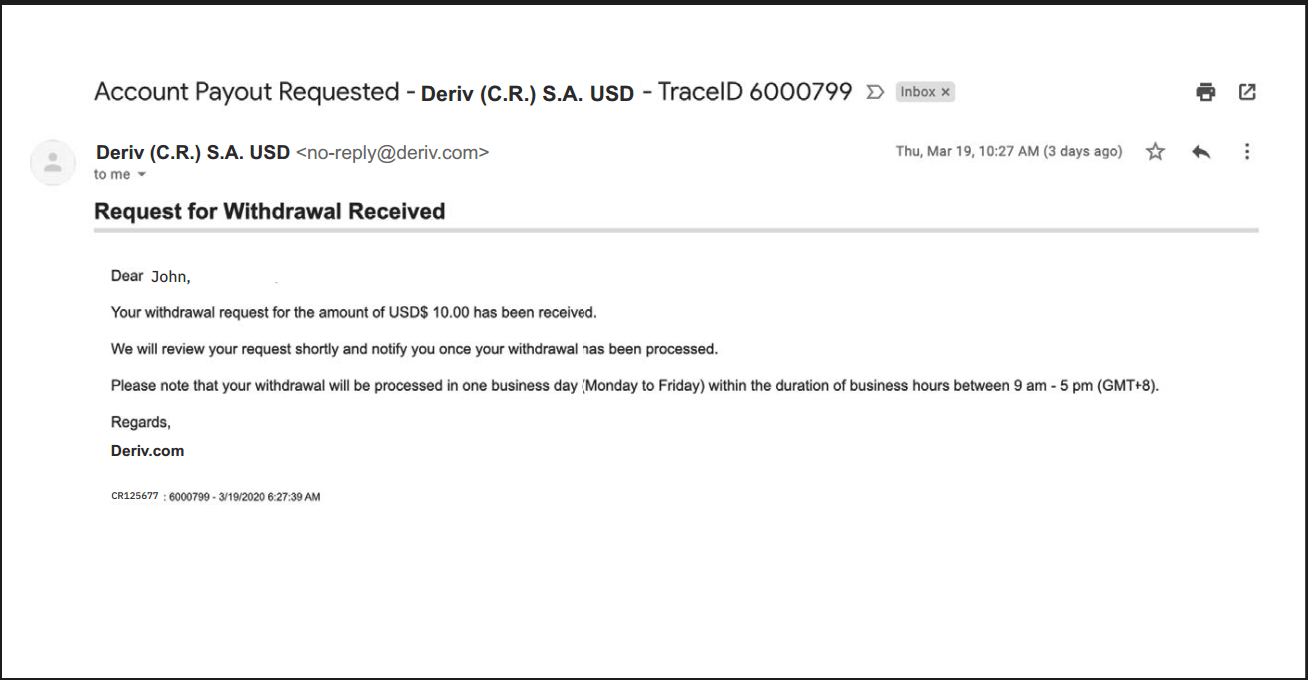 Jak wypłacić pieniądze z Deriv